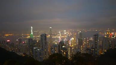 香港太平山顶原创2K延时夜景视频素材视频的预览图